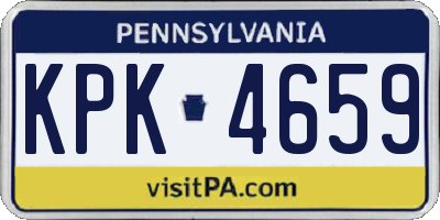 PA license plate KPK4659