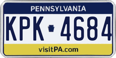 PA license plate KPK4684