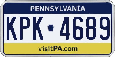PA license plate KPK4689