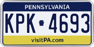 PA license plate KPK4693