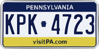 PA license plate KPK4723