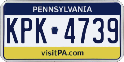 PA license plate KPK4739