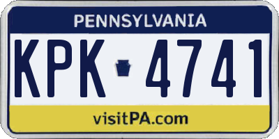 PA license plate KPK4741