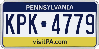 PA license plate KPK4779