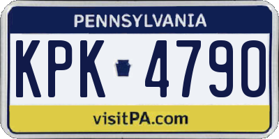 PA license plate KPK4790