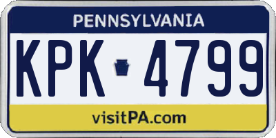 PA license plate KPK4799