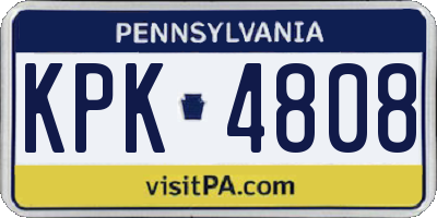PA license plate KPK4808