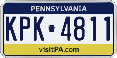 PA license plate KPK4811