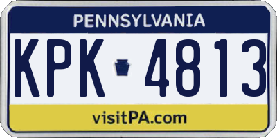 PA license plate KPK4813