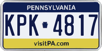 PA license plate KPK4817