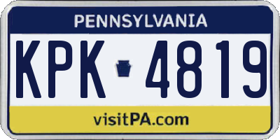PA license plate KPK4819