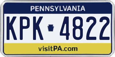PA license plate KPK4822