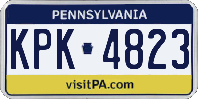 PA license plate KPK4823