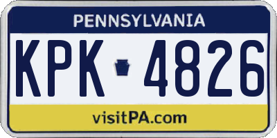 PA license plate KPK4826