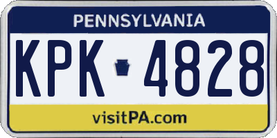 PA license plate KPK4828