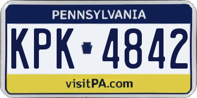 PA license plate KPK4842