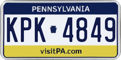 PA license plate KPK4849