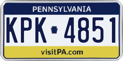 PA license plate KPK4851