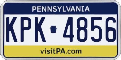 PA license plate KPK4856