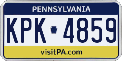 PA license plate KPK4859