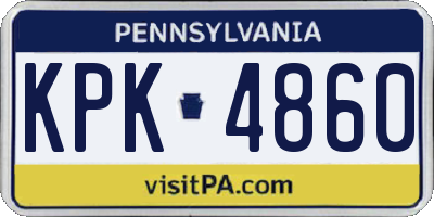 PA license plate KPK4860