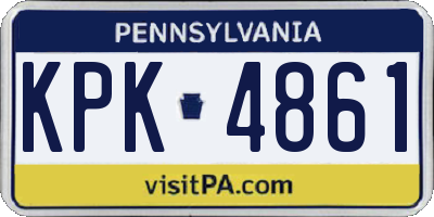 PA license plate KPK4861