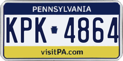 PA license plate KPK4864