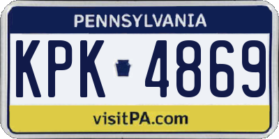 PA license plate KPK4869