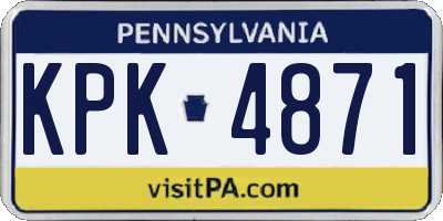 PA license plate KPK4871