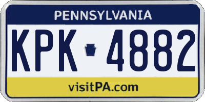 PA license plate KPK4882