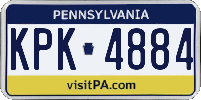 PA license plate KPK4884