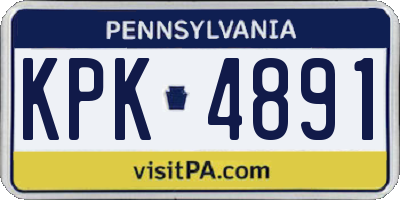 PA license plate KPK4891