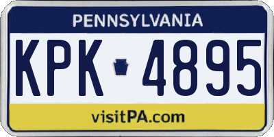 PA license plate KPK4895