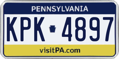 PA license plate KPK4897
