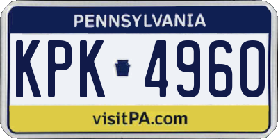 PA license plate KPK4960
