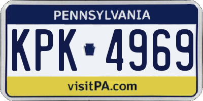 PA license plate KPK4969
