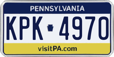 PA license plate KPK4970