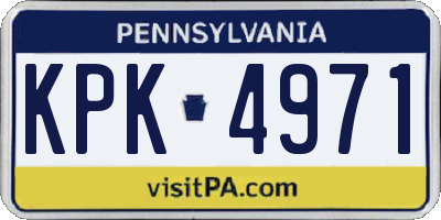 PA license plate KPK4971