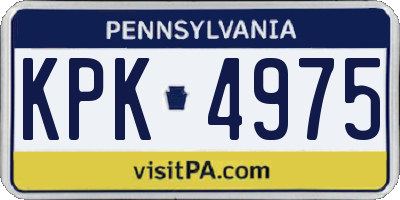 PA license plate KPK4975