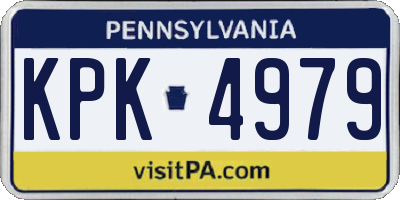 PA license plate KPK4979
