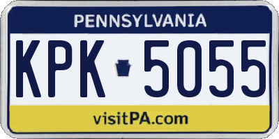 PA license plate KPK5055