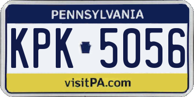 PA license plate KPK5056