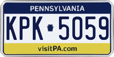 PA license plate KPK5059