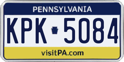 PA license plate KPK5084