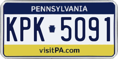 PA license plate KPK5091
