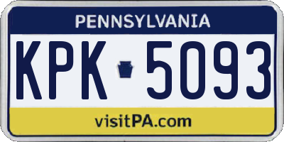 PA license plate KPK5093