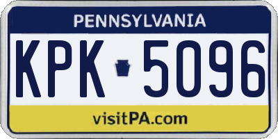 PA license plate KPK5096
