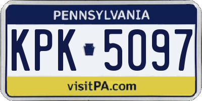 PA license plate KPK5097
