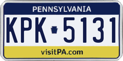 PA license plate KPK5131