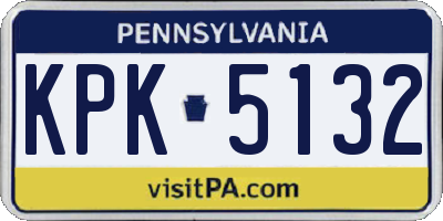 PA license plate KPK5132